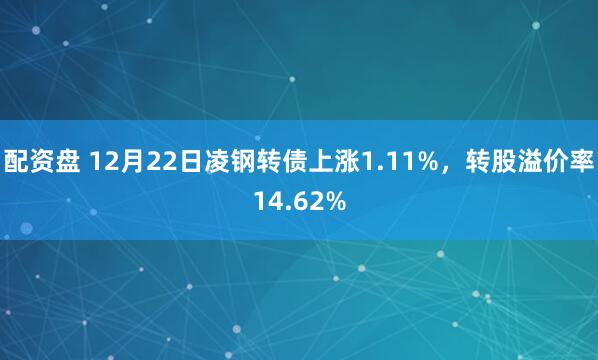 配资盘 12月22日凌钢转债上涨1.11%，转股溢价率14.62%